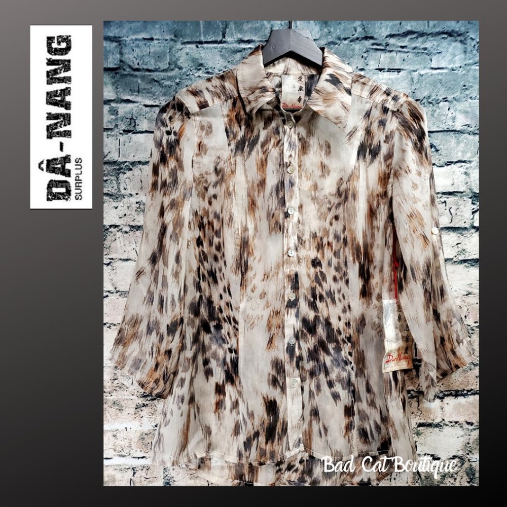 Da-Nang | Indo-Chine Silk Y2K Button Down Blouse